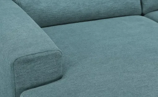 meinSofa Wohnlandschaft aus Mikrofaser Marc | Hellblau, rechts