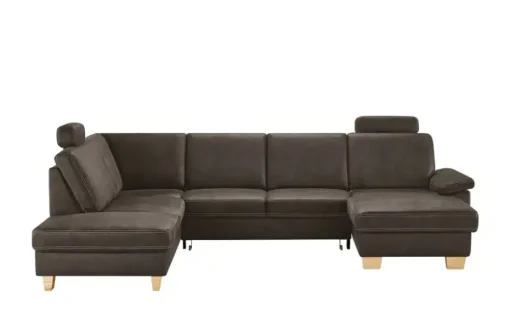 meinSofa Wohnlandschaft  Kunstleder Samu | Moccabraun, links
