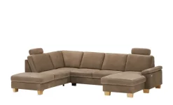 meinSofa Wohnlandschaft Leder Samu | Braun, links