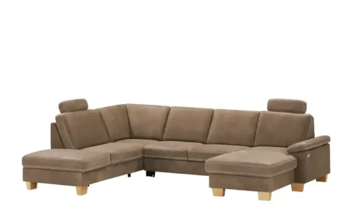 meinSofa Wohnlandschaft Leder Samu | Braun, links
