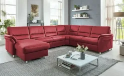 meinSofa Wohnlandschaft mit Boxspringpolsterung Donald | Rot, rechts