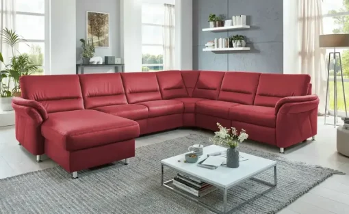 meinSofa Wohnlandschaft mit Boxspringpolsterung Donald | Rot, rechts