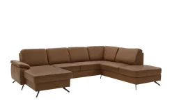 meinSofa Wohnlandschaft mit Sitz- und Rückenbezug aus Leder Kathi | Braun, rechts