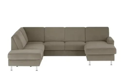 meinSofa Wohnlandschaft Mit verschiedenen Funktionen verfügbar Jana | Steingrau, links