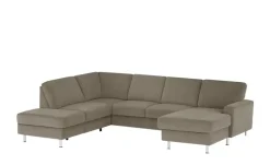 meinSofa Wohnlandschaft Mit verschiedenen Funktionen verfügbar Jana | Steingrau, links