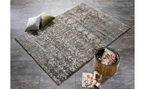 meinTeppich Hochflorteppich Juwel Silenta | Beige, 65x130 cm