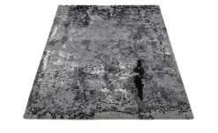 meinTeppich Hochflorteppich Juwel Liray | Grau, Anthrazit, 65x130 cm