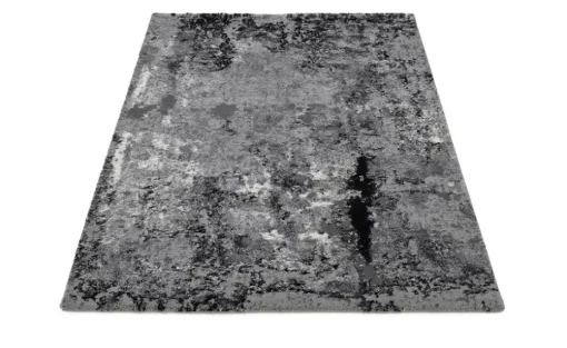 meinTeppich Hochflorteppich Juwel Liray | Grau, Anthrazit, 65x130 cm