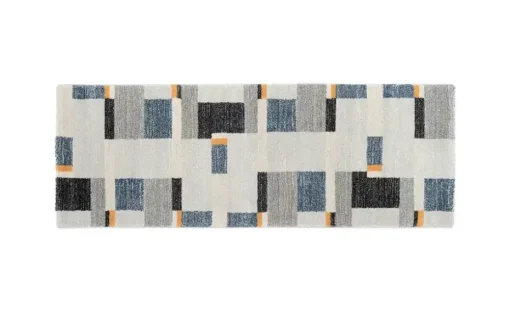 meinTeppich Hochflorteppich Castle Beppo | 80x300 cm, Blau