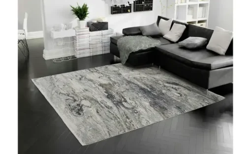 meinTeppich Kurzflorteppich Palermo | 67x120cm, Grau