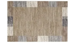 meinTeppich Kurzflorteppich Sofi Star | Beige, Braun, 65x130 cm