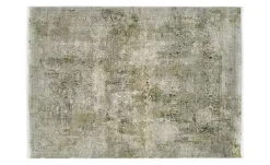 meinTeppich Kurzflorteppich Palermo | Grau, Grün, 80x150 cm