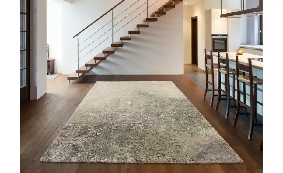 meinTeppich Vintage Teppich Butterfly Admiral | 65x130 cm, Beige, Grau, Khaki