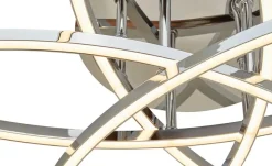 Meisterleuchten LED- Deckenleuchte, 5-flammig, chrom, geschwungene Stäbe