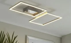 Meisterleuchten LED-Deckenleuchte, 2-flammig chrom mit Fernbedienung | silberfarben, matt