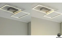 Meisterleuchten LED-Deckenleuchte, 2-flammig chrom mit Fernbedienung | silberfarben, matt