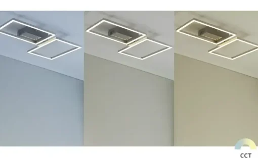 Meisterleuchten LED-Deckenleuchte, 2-flammig chrom mit Fernbedienung | silberfarben, matt