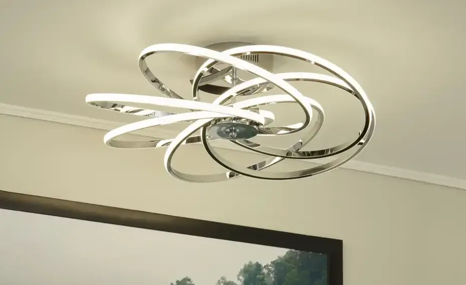 Meisterleuchten LED-Deckenleuchte, 6-flammig, chrom `gedreht´