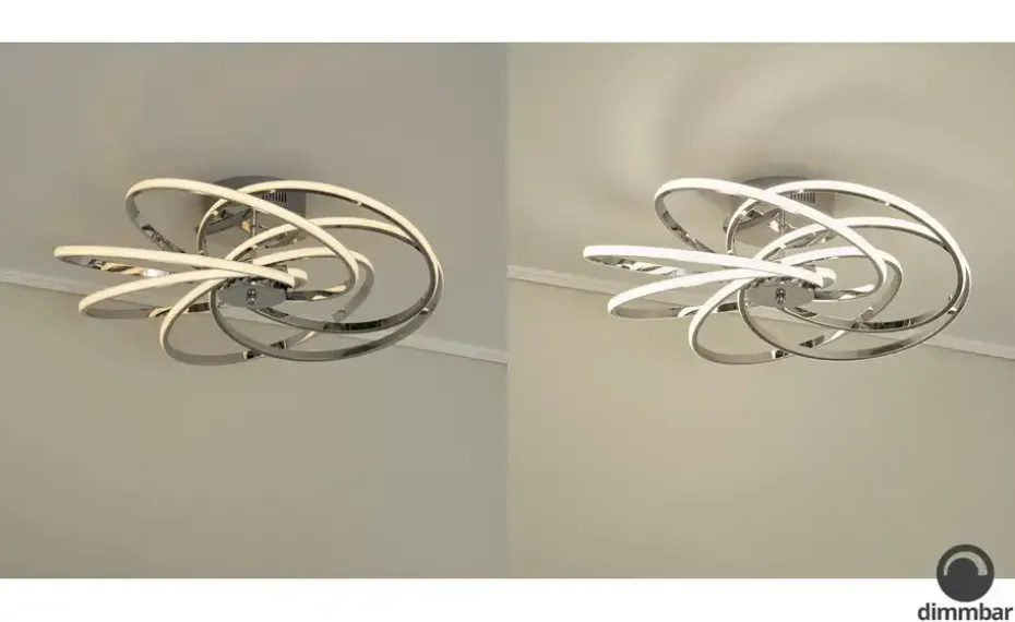 Meisterleuchten LED-Deckenleuchte, 6-flammig, chrom `gedreht´