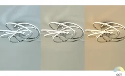 Meisterleuchten LED-Deckenleuchte, 6-flammig, chrom `gedreht´