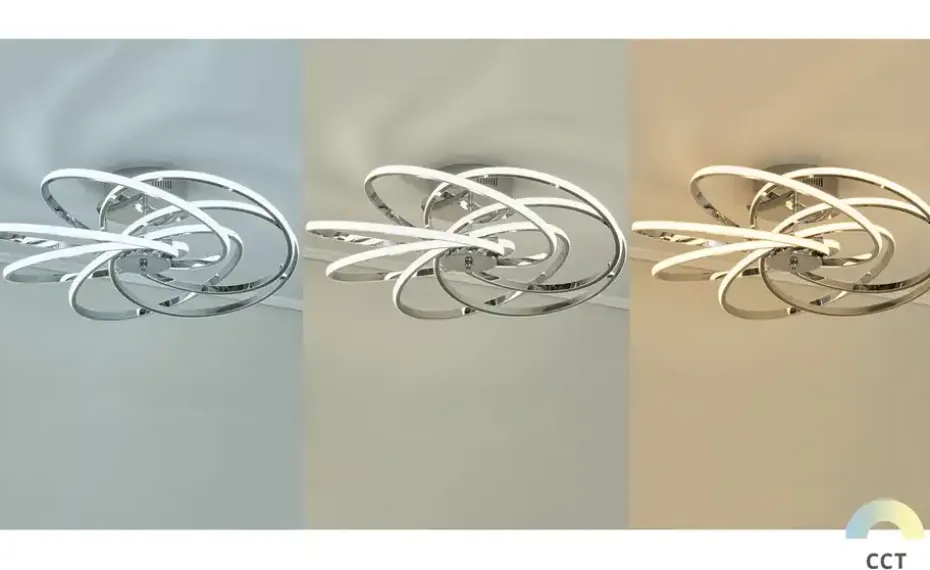 Meisterleuchten LED-Deckenleuchte, 6-flammig, chrom `gedreht´