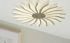 Meisterleuchten LED-Deckenleuchte, ´Sonne´ Nickel matt | silberfarben, matt, Weiß, lackiert