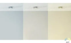 Meisterleuchten LED-Deckenleuchte, 2-flammig chrom mit Fernbedienung | edelstahlfarben, matt