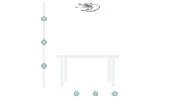 Meisterleuchten LED-Deckenleuchte, chrom, 5-flammig