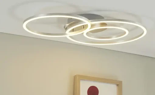 Meisterleuchten LED-Deckenleuchte, Aluminium gebürstet, 3-Kreise