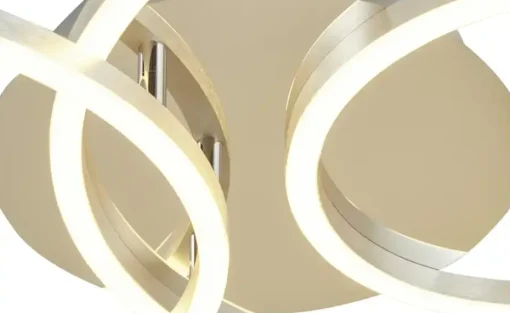 Meisterleuchten LED-Deckenleuchte, Aluminium gebürstet, 3-Kreise