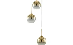 Meisterleuchten LED-Pendelleuchte, messing, Glas goldfarben beschichtet | messingfarben, glänzend