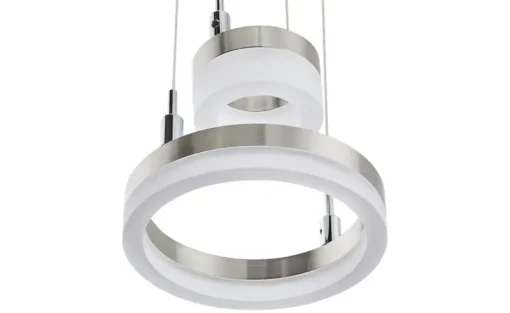 Meisterleuchten LED-Pendelleuchte, 2-flammig, nickel matt