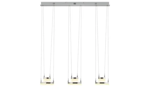 Meisterleuchten LED-Pendelleuchte, 6-flammig, nickel matt
