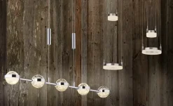 Meisterleuchten LED-Pendelleuchte, 4-flammig, nickel matt