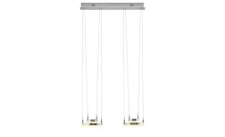 Meisterleuchten LED-Pendelleuchte, 4-flammig, nickel matt