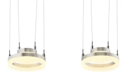 Meisterleuchten LED-Pendelleuchte, 4-flammig, nickel matt