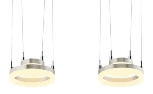 Meisterleuchten LED-Pendelleuchte, 4-flammig, nickel matt