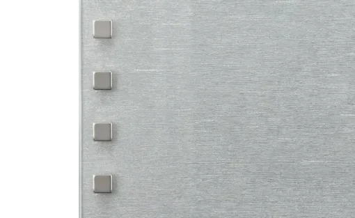 Memoboard 30x30 cm Silber | 30 cm, silberfarben