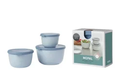 Mepal Multischüssel-Set Cirqula | Blau, Je 1 Schüssel 0,5l, 1,0l und 2,0l