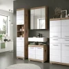 Midischrank WALDSEE, Breite 74cm, 4 Türen, 1 Schubkasten, 4 Fächer, MDF-Front, in verschiedenen Farben erhältlich, Badmöbel, Badschrank, Schrank, Bad Waldsee