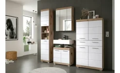 Midischrank WALDSEE, Breite 74cm, 4 Türen, 1 Schubkasten, 4 Fächer, MDF-Front, in verschiedenen Farben erhältlich, Badmöbel, Badschrank, Schrank, Bad Waldsee