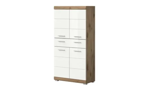 Midischrank WALDSEE, Breite 74cm, 4 Türen, 1 Schubkasten, 4 Fächer, MDF-Front, in verschiedenen Farben erhältlich, Badmöbel, Badschrank, Schrank, Bad Waldsee