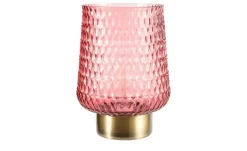 Mobile-Tischleuchte, Glas rosa, groß | 21 cm, Rosa
