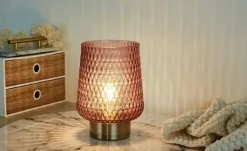 Mobile-Tischleuchte, Glas rosa, groß | 21 cm, Rosa