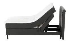 Motor-Boxspringbett Synda | Anthrazit, Dunkelgrau, 140 cm