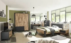 Nachtkommode Dallas | Eiche (Nachbildung), Graphit