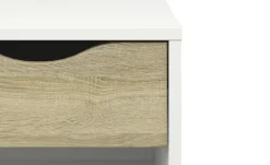 Nachtkommode Ogna | Weiß, Eiche (Nachbildung) | Höffner