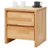 Nachtkonsole mit 2 Schüben Massivholz