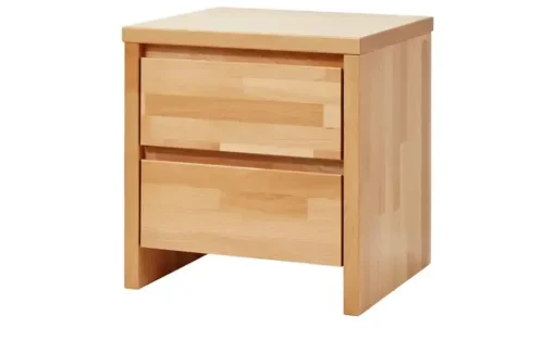 Nachtkonsole mit 2 Schüben Massivholz