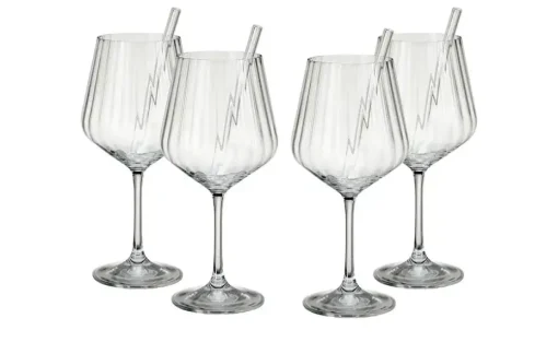 Nachtmann Gin & Tonic Gläser mit Glastrinkhalmen Tastes Good  | Gin & Tonic Gläser mit Glastrinkhalmen
